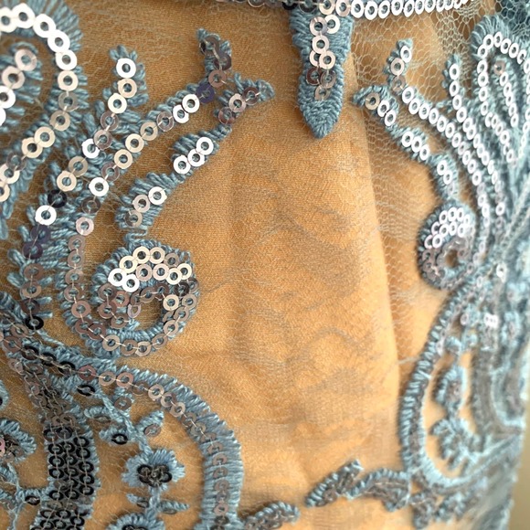 Free People Night Shimmers Sequin Mini Dress in Blue - Picture 11 of 15